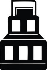 Retro style retro lamp icon silhouette minimalist design vintage lighting fixture simple graphic element for classic decor and retro themes