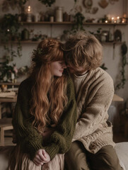 Cozy Winter Hygge Collage: Festive Baking, Pets, and Holiday Warmth