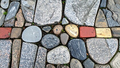 Colorful stone pavement
