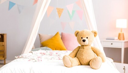 Child's bedroom with teddy bear