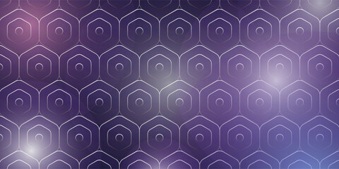 Abstract neon color hexagon background with light effect