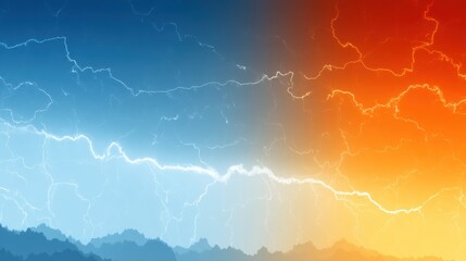 Lightning storm unleashes fury over mountain landscape nature photography dramatic environment stunning viewpoint