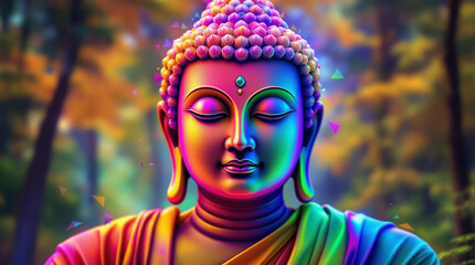 modern digital painting of Lord Buddha
