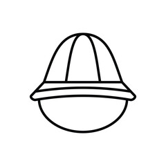 A lineart illustration of a bucket hat