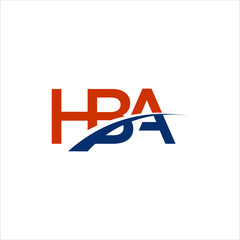 Initial HBA Letter Logo Design Vector Icon Creative Branding Company for  financial advisor design. with path way concept vector