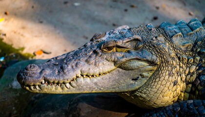 Obraz premium Croc head close-up