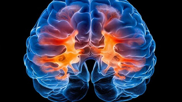 selective focus mri of dog brain with active regions