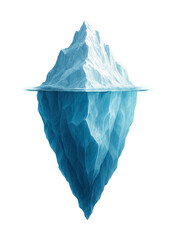 Obraz premium Iceberg symbolizing company values, with visible and hidden parts.