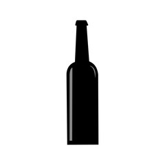 Wine bottle icon isolate on transparent background.