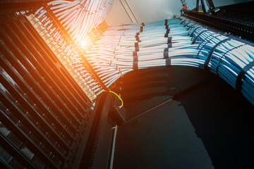 Organized Network Cables in Data Center