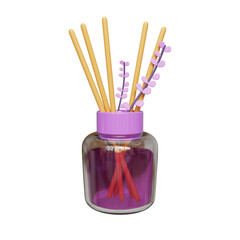 Lavender Reed Diffuser Home Fragrance with Floral Accents