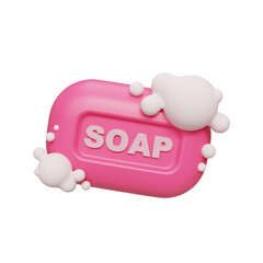 Pink Soap with Bubbles