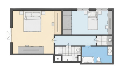 AutoCAD House Plan Vector Illustration – New Home Floor Plans for Interior and Exterior Construction AI EPS PNG JPEG
