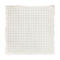 Layered ripped graph paper corner frame for math and science projects.