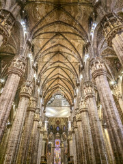 Fototapeta premium View of the Duomo in Milan, Italy