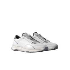 Pair of white athletic sneakers isolated on transparent background