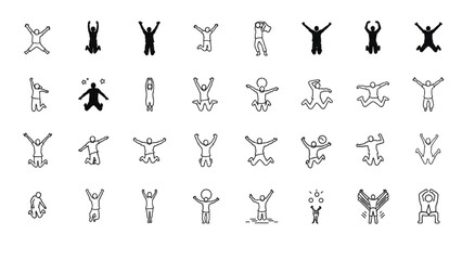 Top View Vector Icons – Silhouettes of Men Executives Standing and Sitting AI EPS PNG JPEG
