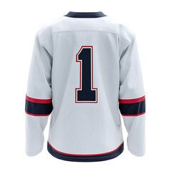 Hockey jersey mockup, number one, athletic apparel for sports branding