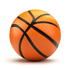 Obraz premium Dynamic orange basketball ready for action, sports and recreation icon