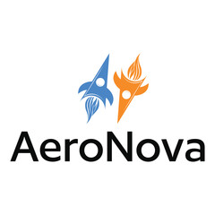 AeroNova Futuristic Tech Logo with Abstract Wing in Modern Minimal Design