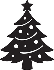 Fototapeta premium Festive Christmas Holiday Silhouette Vector Collection