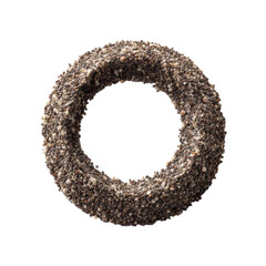Obraz premium Round Decorative Element Made from Natural Ingredients, Ideal for Crafts, Home Decor, or Artistic Projects in Neutral Tones