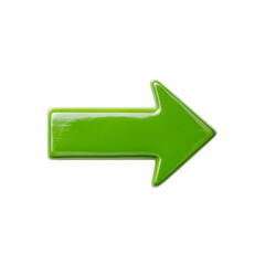 Bright Green Arrow Icon Pointing Right for Directional Guidance in Graphic Design and Navigation Elements