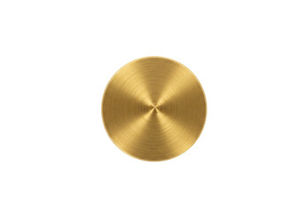 Isolated Golden Disc with Circular Texture Design for Business & Presentation Graphics