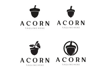 Minimal Acorn Logo Design for Organic Brand or Nature-Inspired Company Branding