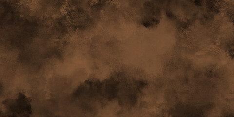 Eerie black background with billowing brown smoke on black background. old style dark brown grunge texture, brush painted . Old and grainy orange paper texture, vector,  © Husni