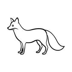 Fototapeta premium Adorable fox illustration vector scalable for wildlife designs and graphics Vector