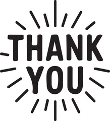 Fototapeta premium Thank You Gratitude Silhouette Vector image