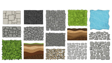 CAD Vector Pattern Textures Set – Scalable Surface Symbols for Landscape Architecture AI EPS PNG JPEG  © Stock Image Zone