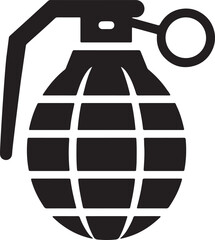 Hand Grenade Military Weapon Icon Vector and Symbol