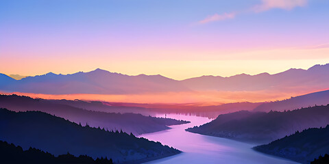 Fototapeta premium Scenic Nature and Fantasy Mountains