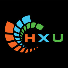 HXU letter design. HXU letter technology logo design. HXU Monogram logo design for an entrepreneur and business.