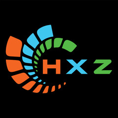 HXZ letter design. HXZ letter technology logo design. HXZ Monogram logo design for an entrepreneur and business.