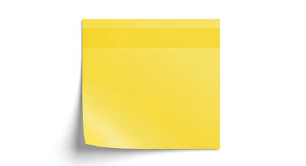 Single bright yellow sticky note with peeled corner