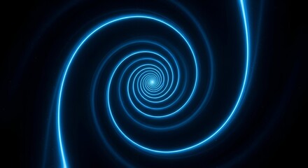 Immerse yourself in a mesmerizing neon blue vortex, a futuristic tunnel of light and energy that pulls you into the unknown.