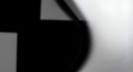 Abstract modern geometric shapes in high contrast black and white with textured light diffusion