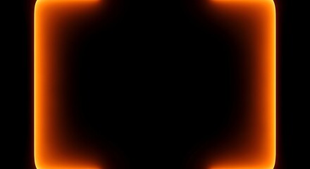 Stunning vibrant orange frame around dark background for modern design projects or dynamic presentations, perfect for eye catching banners