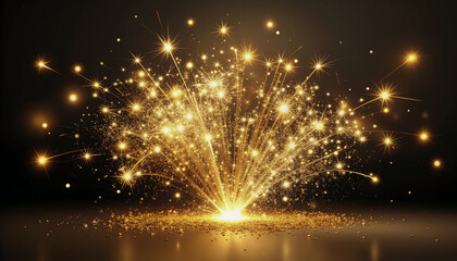 金粉が舞うシンプル空間