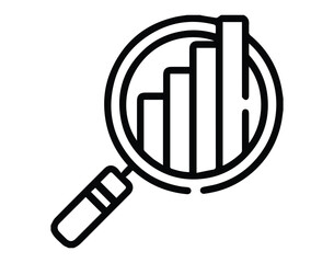Vector pack featuring a clean and modern analysis icon, perfect for data visualization, reports, dashboards, and analytics designs — ideal for business, finance, and marketing projects