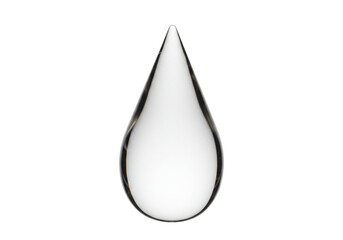 Obraz premium Isolated water drop with refraction effect and glossy surface in studio lighting, realistic