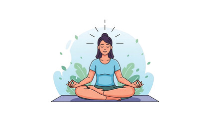 Yoga and Pilates Woman Vector Illustration – Tight Sportswear Pose Collection AI EPS PNG JPEG
