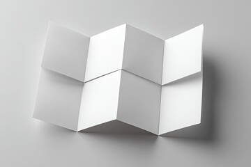 Blank folded brochure on a plain background