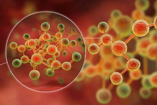 Molecular structure close-up