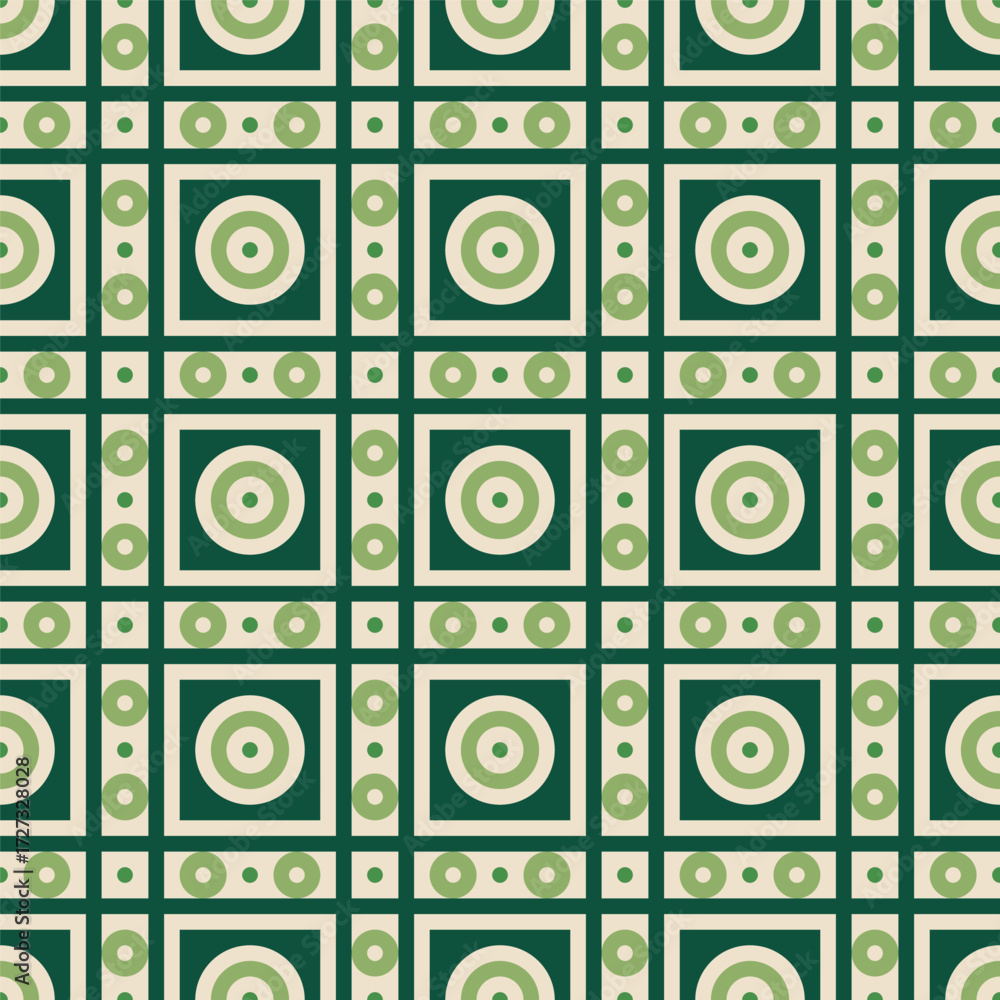 Poster geometric square circle abstract decorative seamless pattern graphic element