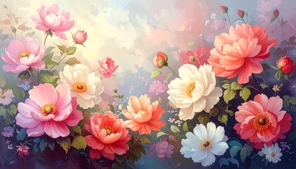 Lush floral painting