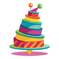 birthday cake isolated on white